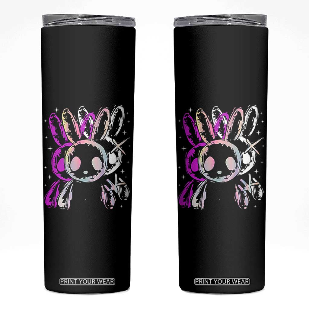 Horror Cute Bunny Rabbit Skinny Tumbler Horror Aesthetic TS12 Black Print Your Wear