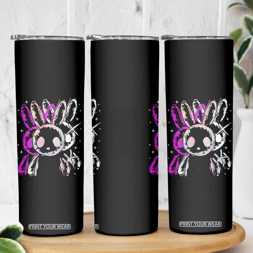 Horror Cute Bunny Rabbit Skinny Tumbler Horror Aesthetic TS12 Print Your Wear