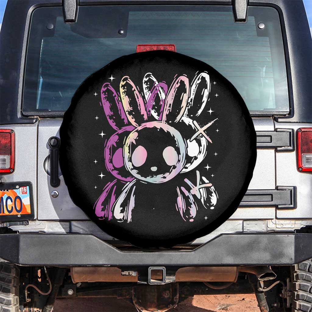 Horror Cute Bunny Rabbit Spare Tire Cover Horror Aesthetic TS12 No hole Black Print Your Wear
