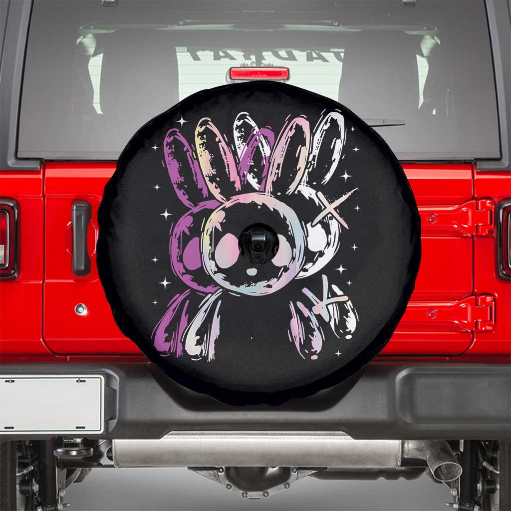 Horror Cute Bunny Rabbit Spare Tire Cover Horror Aesthetic TS12 Black Print Your Wear