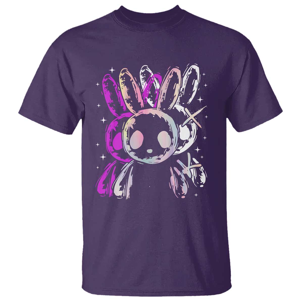 Horror Cute Bunny Rabbit T Shirt Horror Aesthetic TS12 Purple Print Your Wear