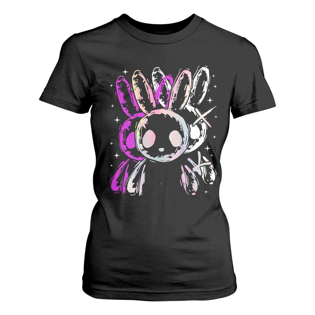 Horror Cute Bunny Rabbit T Shirt For Women Horror Aesthetic TS12 Black Print Your Wear