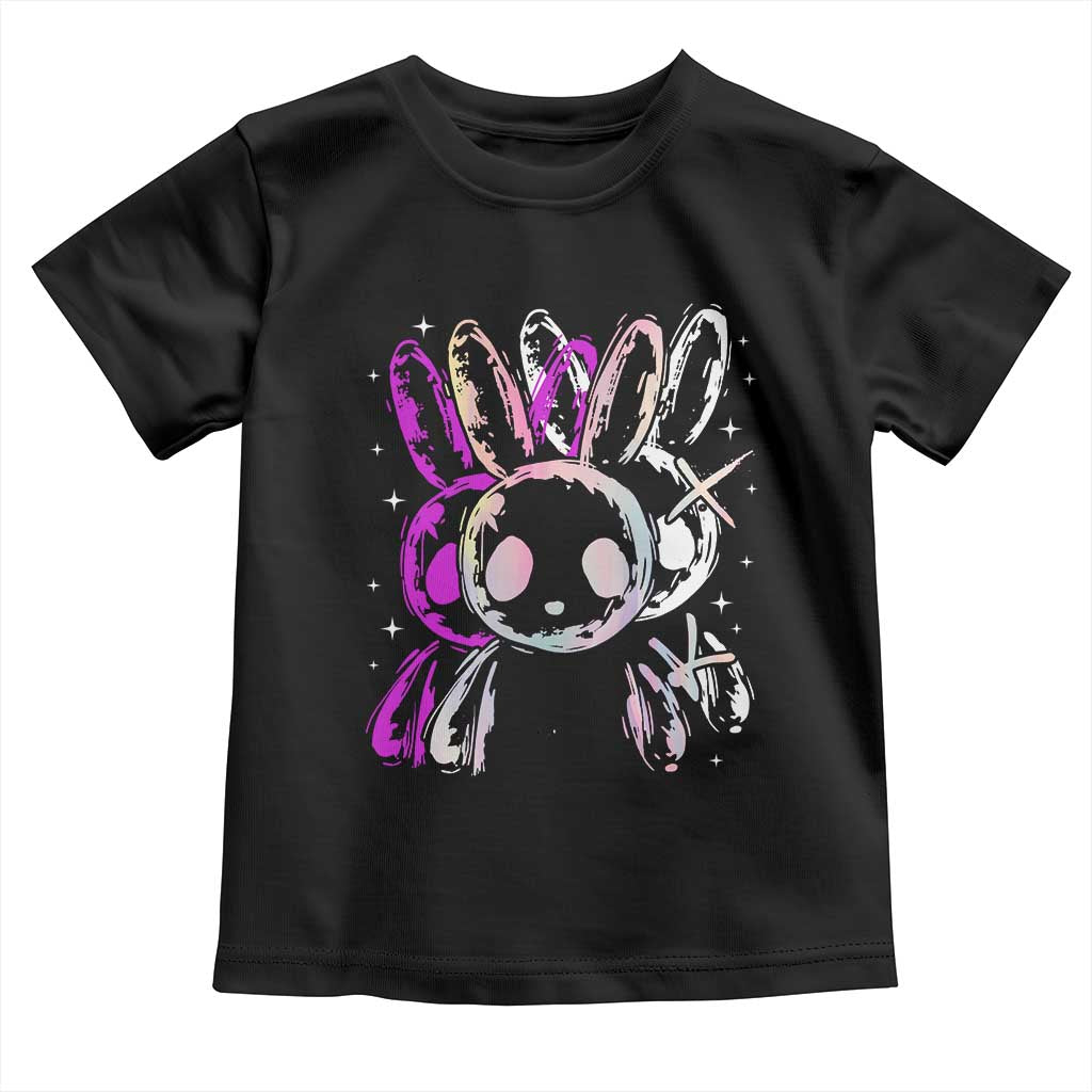 Horror Cute Bunny Rabbit Toddler T Shirt Horror Aesthetic TS12 Black Print Your Wear