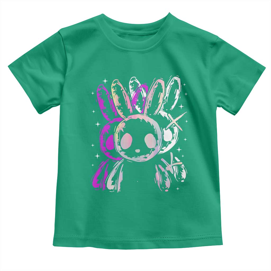 Horror Cute Bunny Rabbit Toddler T Shirt Horror Aesthetic TS12 Irish Green Print Your Wear