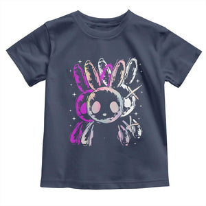 Horror Cute Bunny Rabbit Toddler T Shirt Horror Aesthetic TS12 Navy Print Your Wear