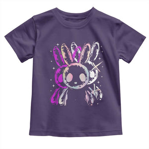 Horror Cute Bunny Rabbit Toddler T Shirt Horror Aesthetic TS12 Purple Print Your Wear