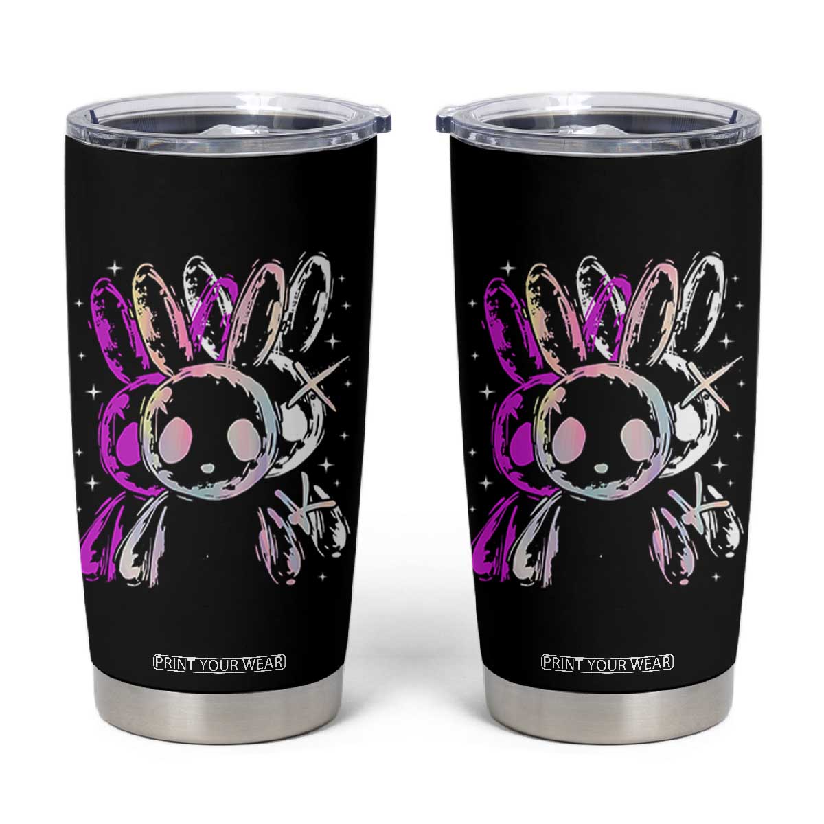Horror Cute Bunny Rabbit Tumbler Cup Horror Aesthetic TS12 Black Print Your Wear