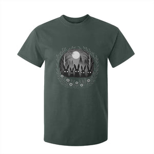 Creepy Cute Bunny Rabbits T Shirt For Kid Dark Horror Aesthetic TS12 Dark Forest Green Print Your Wear