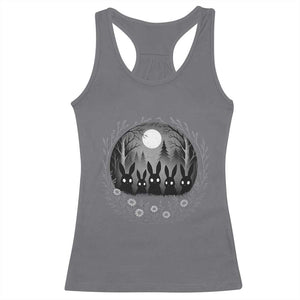 Creepy Cute Bunny Rabbits Racerback Tank Top Dark Horror Aesthetic TS12 Charcoal Print Your Wear