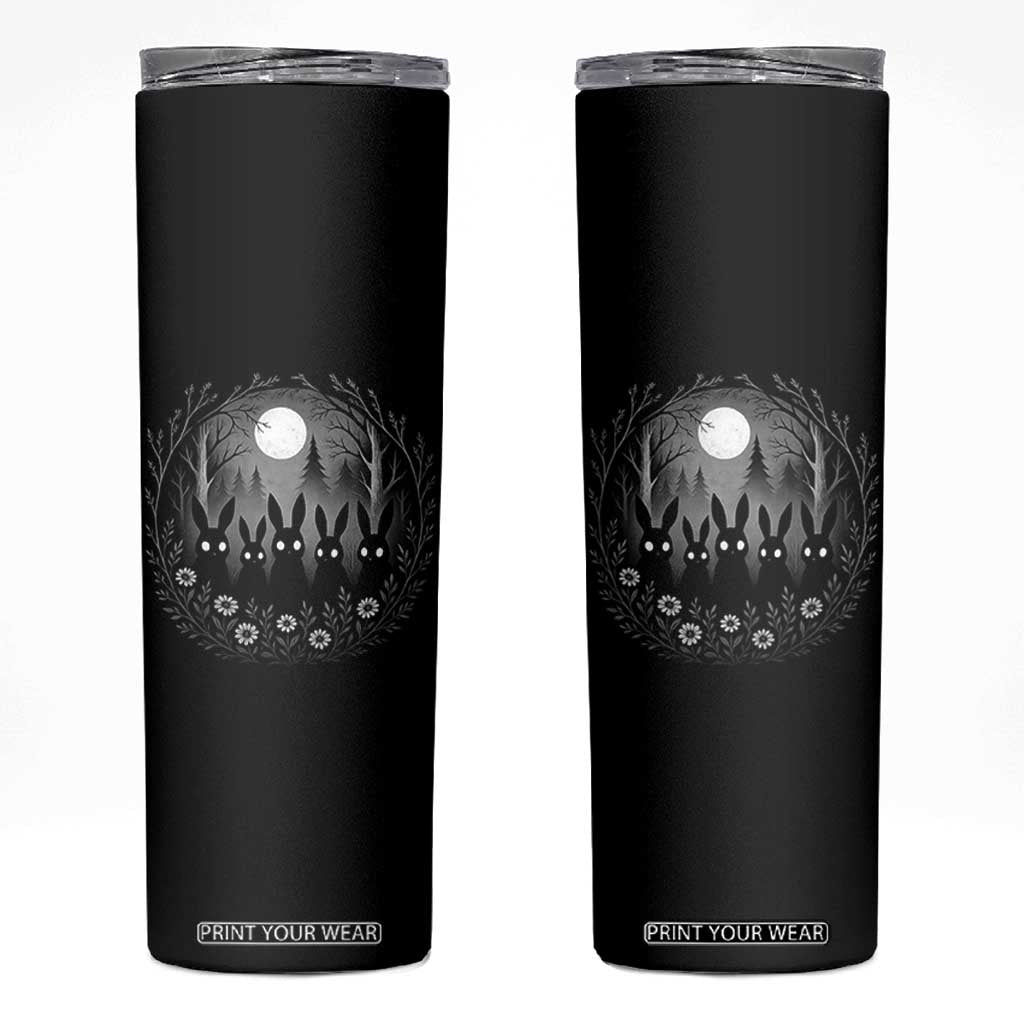 Creepy Cute Bunny Rabbits Skinny Tumbler Dark Horror Aesthetic TS12 Black Print Your Wear