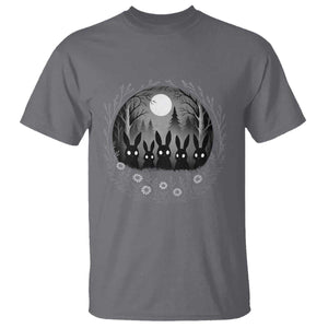 Creepy Cute Bunny Rabbits T Shirt Dark Horror Aesthetic TS12 Charcoal Print Your Wear