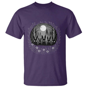 Creepy Cute Bunny Rabbits T Shirt Dark Horror Aesthetic TS12 Purple Print Your Wear