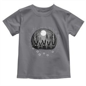 Creepy Cute Bunny Rabbits Toddler T Shirt Dark Horror Aesthetic TS12 Charcoal Print Your Wear