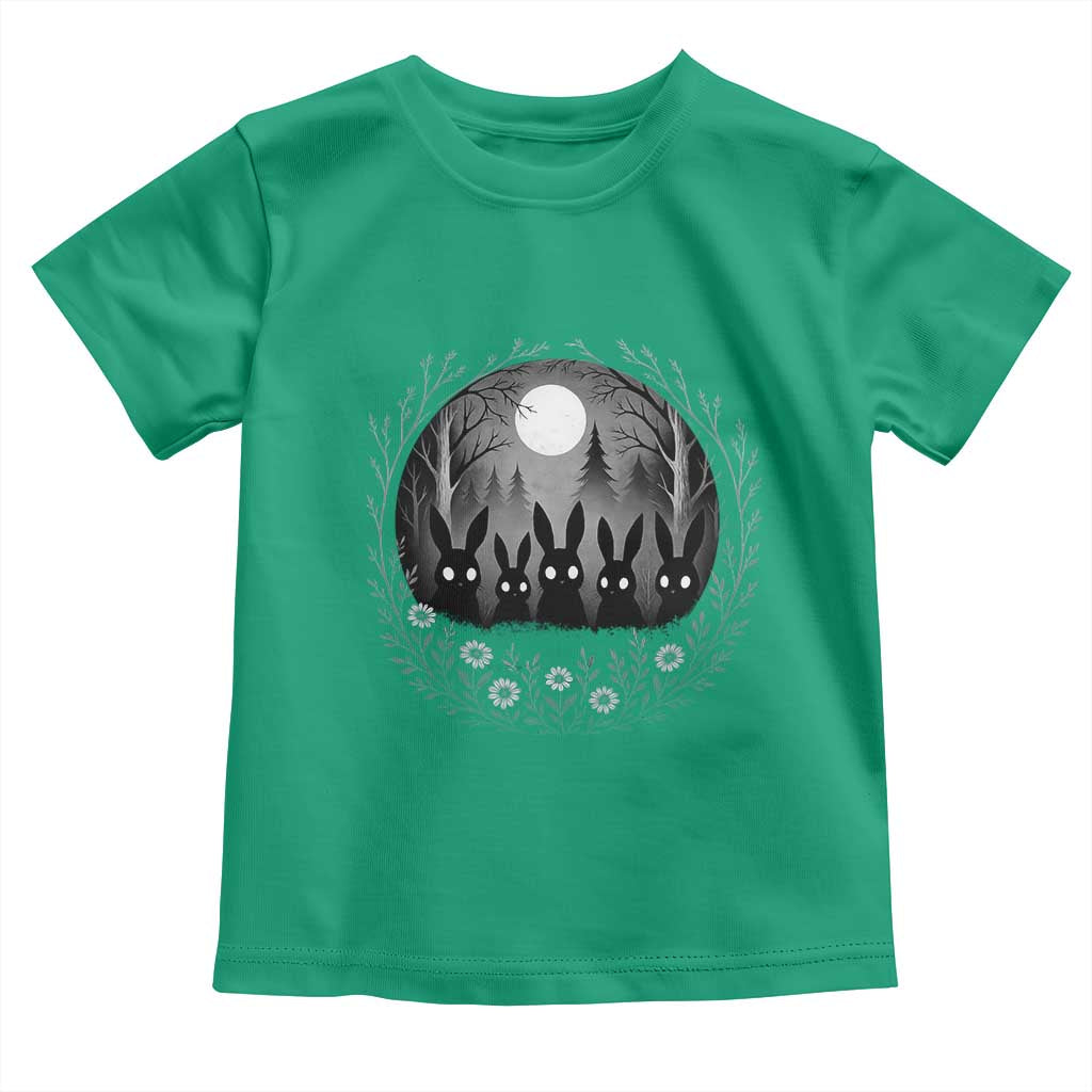 Creepy Cute Bunny Rabbits Toddler T Shirt Dark Horror Aesthetic TS12 Irish Green Print Your Wear