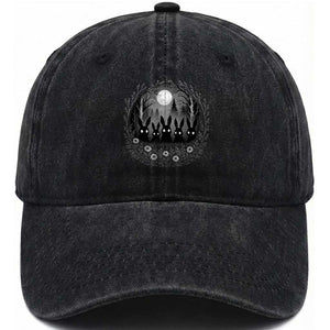 Creepy Cute Bunny Rabbits Washed Cotton Baseball Cap Dark Horror Aesthetic TS12 Print Your Wear