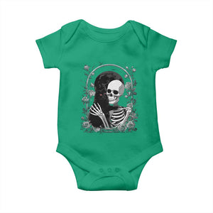 Funny Full Moon Horror Art Baby Onesie Skeleton Hug Maine Coon Cat TS12 Irish Green Print Your Wear
