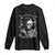 Funny Full Moon Horror Art Long Sleeve Shirt Skeleton Hug Maine Coon Cat TS12 Black Print Your Wear
