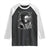 Funny Full Moon Horror Art Raglan Shirt Skeleton Hug Maine Coon Cat TS12 Black White Print Your Wear