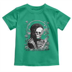 Funny Full Moon Horror Art Toddler T Shirt Skeleton Hug Maine Coon Cat TS12 Irish Green Print Your Wear