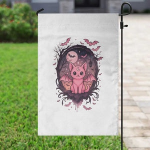 Cute Pastel Goth Bat Cat Garden Flag Funny Gothic Halloween Art TS12 Print Your Wear