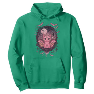 Cute Pastel Goth Bat Cat Hoodie Funny Gothic Halloween Art TS12 Irish Green Print Your Wear