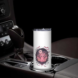 Cute Pastel Goth Bat Cat Skinny Tumbler Funny Gothic Halloween Art TS12 Print Your Wear