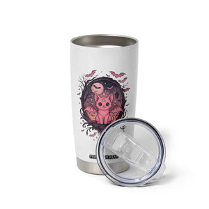 Cute Pastel Goth Bat Cat Tumbler Cup Funny Gothic Halloween Art TS12 Print Your Wear