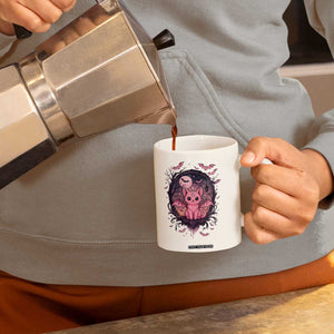 Cute Pastel Goth Bat Cat Coffee Mug Funny Gothic Halloween Art TS12 Print Your Wear