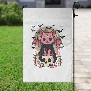 Cute Pastel Goth Vampire Cat Garden Flag Funny Gothic Halloween Art TS12 Print Your Wear