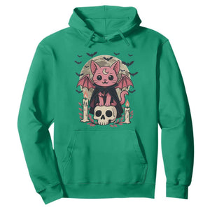 Cute Pastel Goth Vampire Cat Hoodie Funny Gothic Halloween Art TS12 Irish Green Print Your Wear