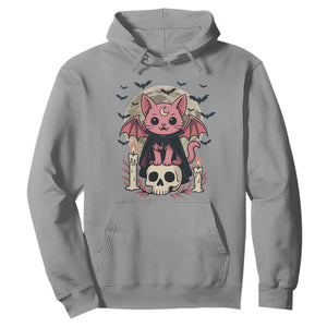 Cute Pastel Goth Vampire Cat Hoodie Funny Gothic Halloween Art TS12 Sport Gray Print Your Wear