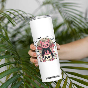 Cute Pastel Goth Vampire Cat Skinny Tumbler Funny Gothic Halloween Art TS12 Print Your Wear