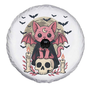 Cute Pastel Goth Vampire Cat Spare Tire Cover Funny Gothic Halloween Art TS12 Print Your Wear