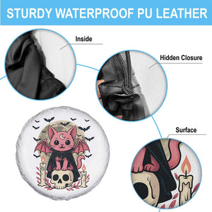 Cute Pastel Goth Vampire Cat Spare Tire Cover Funny Gothic Halloween Art TS12 Print Your Wear