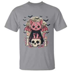 Cute Pastel Goth Vampire Cat T Shirt Funny Gothic Halloween Art TS12 Sport Gray Print Your Wear