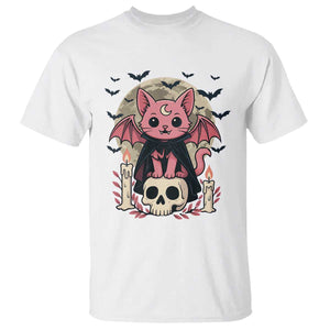 Cute Pastel Goth Vampire Cat T Shirt Funny Gothic Halloween Art TS12 White Print Your Wear