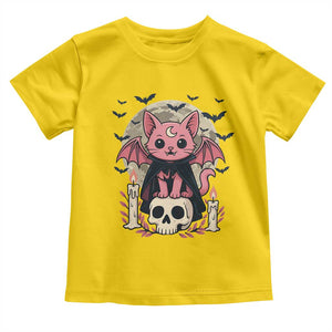 Cute Pastel Goth Vampire Cat Toddler T Shirt Funny Gothic Halloween Art TS12 Daisy Print Your Wear