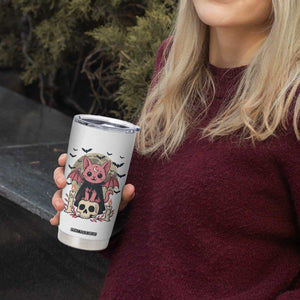 Cute Pastel Goth Vampire Cat Tumbler Cup Funny Gothic Halloween Art TS12 Print Your Wear