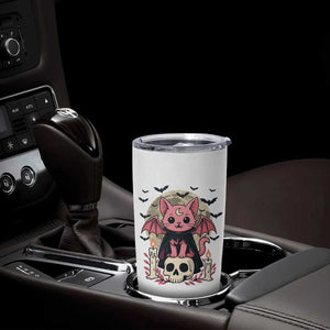 Cute Pastel Goth Vampire Cat Tumbler Cup Funny Gothic Halloween Art TS12 Print Your Wear