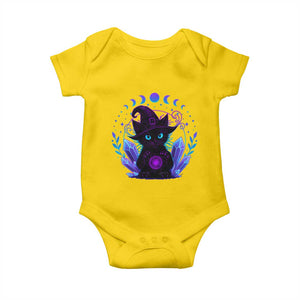 Witchy Black Cat Baby Onesie Funny Spellcasting Pastel Goth Aesthetic TS12 Daisy Print Your Wear
