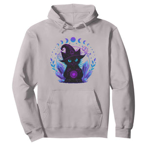Witchy Black Cat Hoodie Funny Spellcasting Pastel Goth Aesthetic TS12 Ice Gray Print Your Wear
