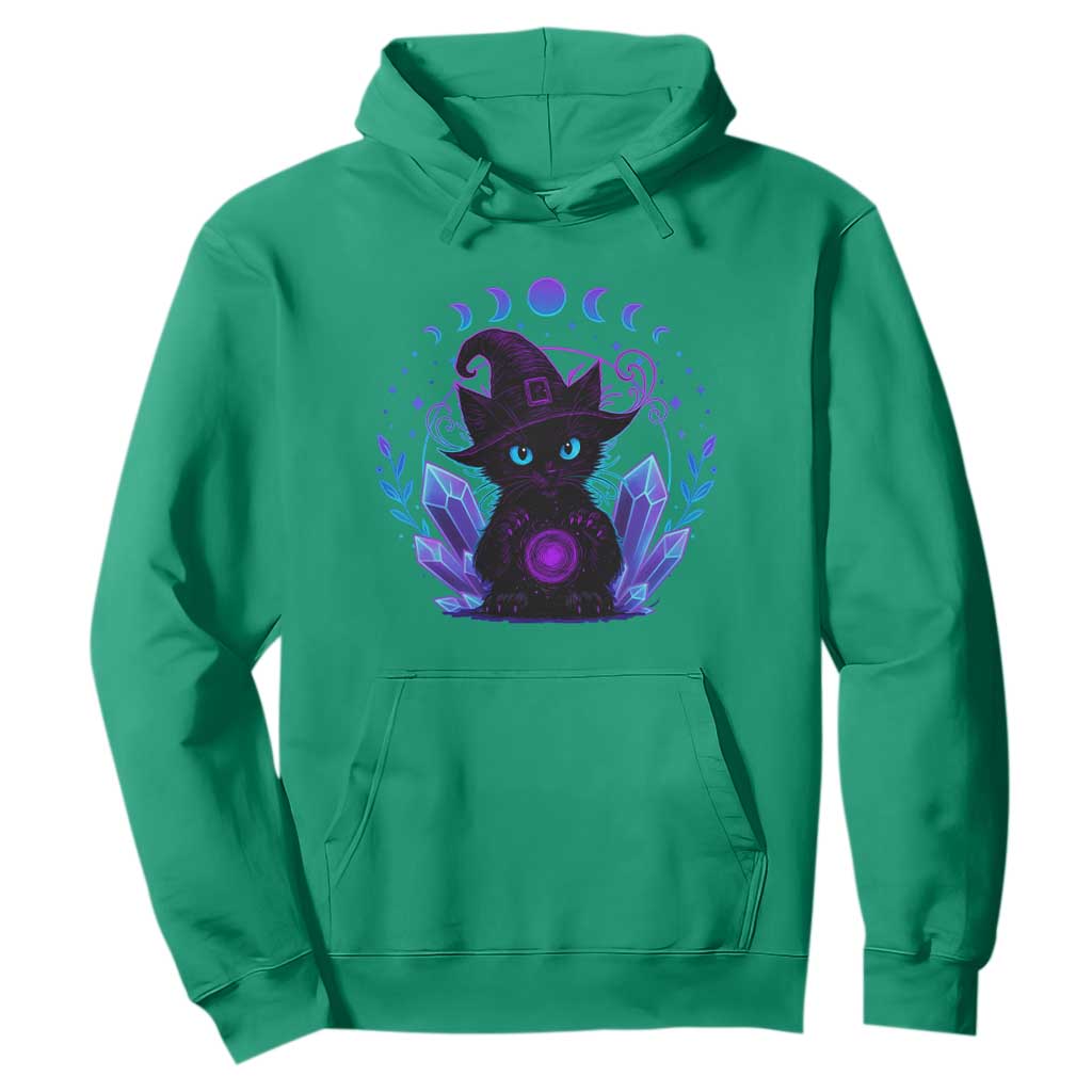 Witchy Black Cat Hoodie Funny Spellcasting Pastel Goth Aesthetic TS12 Irish Green Print Your Wear