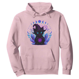 Witchy Black Cat Hoodie Funny Spellcasting Pastel Goth Aesthetic TS12 Light Pink Print Your Wear