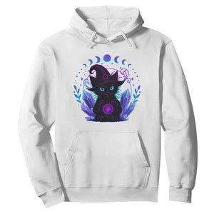 Witchy Black Cat Hoodie Funny Spellcasting Pastel Goth Aesthetic TS12 White Print Your Wear