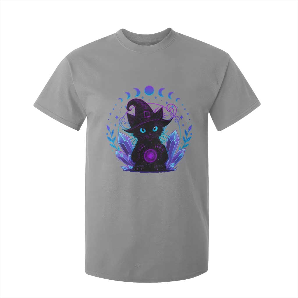 Witchy Black Cat T Shirt For Kid Funny Spellcasting Pastel Goth Aesthetic TS12 Sport Gray Print Your Wear