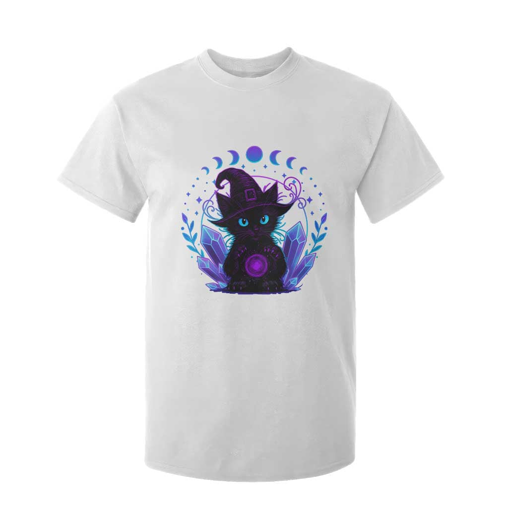 Witchy Black Cat T Shirt For Kid Funny Spellcasting Pastel Goth Aesthetic TS12 White Print Your Wear