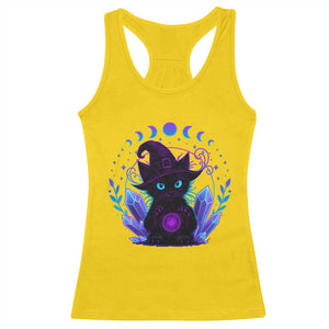 Witchy Black Cat Racerback Tank Top Funny Spellcasting Pastel Goth Aesthetic TS12 Daisy Print Your Wear