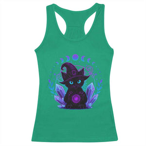 Witchy Black Cat Racerback Tank Top Funny Spellcasting Pastel Goth Aesthetic TS12 Irish Green Print Your Wear