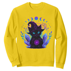 Witchy Black Cat Sweatshirt Funny Spellcasting Pastel Goth Aesthetic TS12 Daisy Print Your Wear