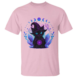 Witchy Black Cat T Shirt Funny Spellcasting Pastel Goth Aesthetic TS12 Light Pink Print Your Wear